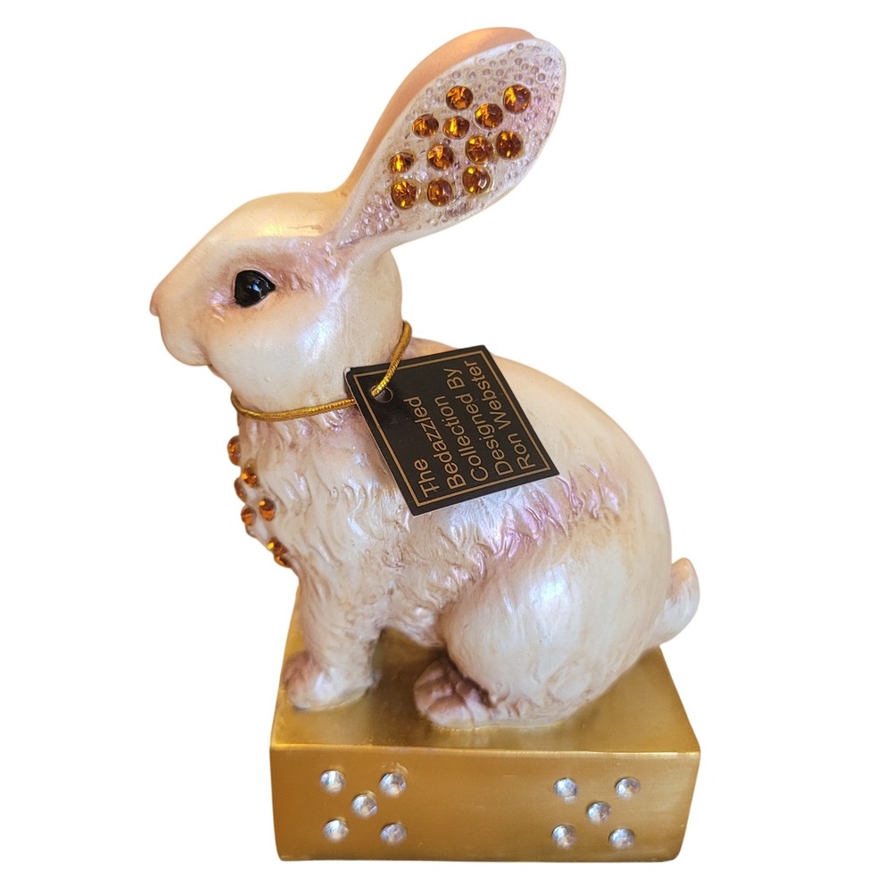 Blinged Out Bunny Rabbit Figurine Bedazzled Collection Ron Webster Seymour‎ Mann